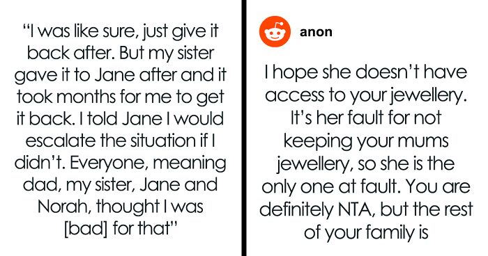 “AITA For Refusing To Let My Sister Wear Our Late Mom’s Necklace On Her Wedding Day?”