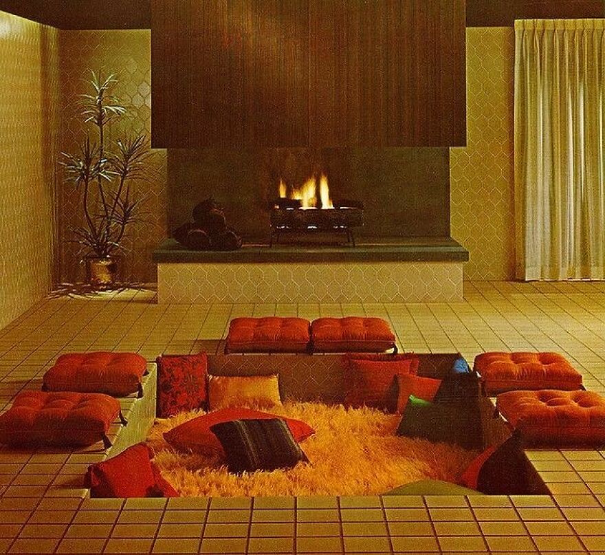 A Relatively Tiny Conversation Pit In A 1970s Home