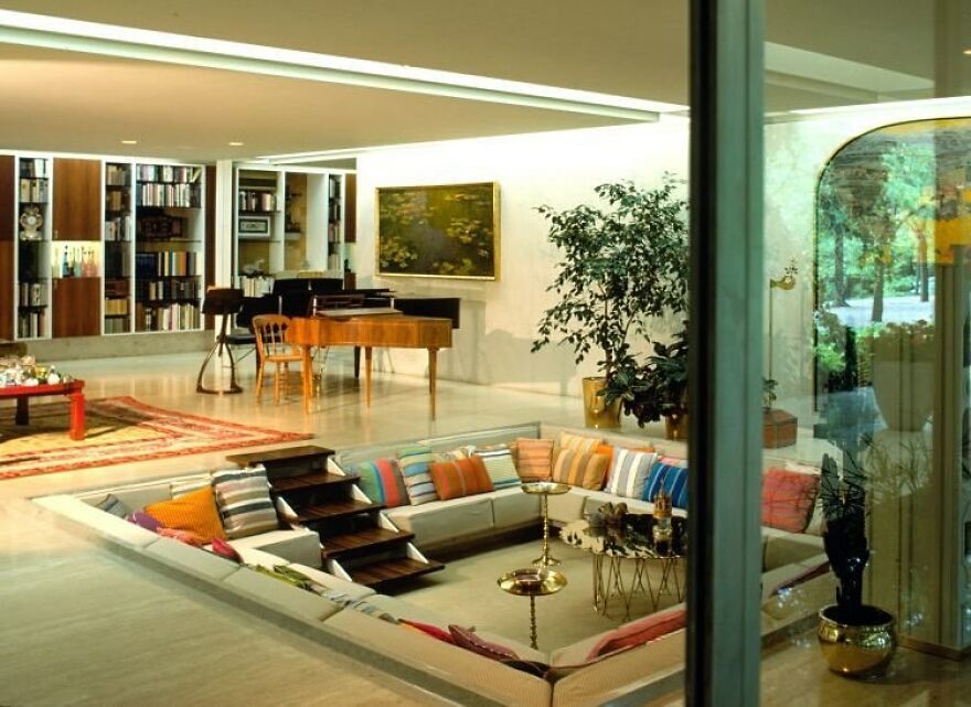 Conversation Pit In The Miller House Built In 1957