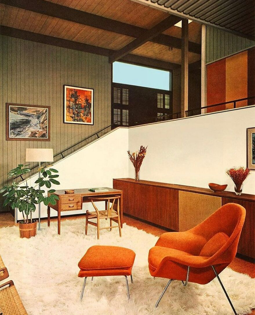 Orange Vintage Room, Decade Uncertain