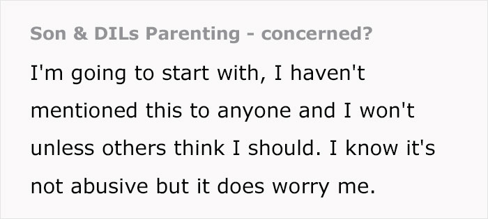 Son And DIL's Parenting Seems Too "Extreme" To Grandma, Who Wonders Whether To Speak Up