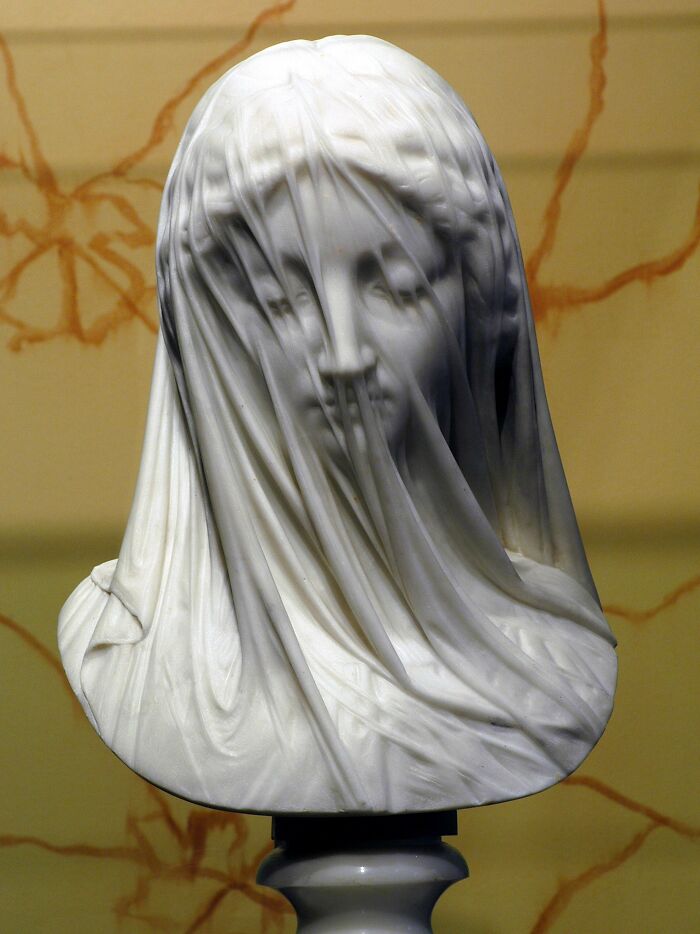 Giovanni Strazza's Ability To Make Stone Translucent In His Bust Of The Virgin Mary