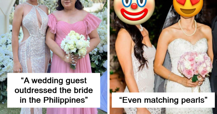 People Share Pics And Stories Of Trashy Wedding Guests, Here Are The 88 Worst Ones