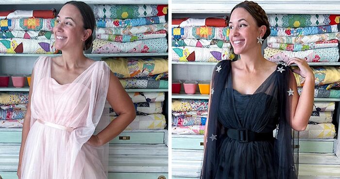 Cait Trantham Continues To Upcycle Thrifted Vintage Dresses Into Fashionable Looks (26 New Pics)