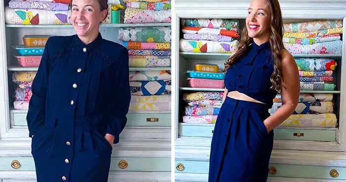 Woman Gives Second Chance To Thrifted Clothes That She Upcycles, And The Results Are Amazing (26 New Pics)