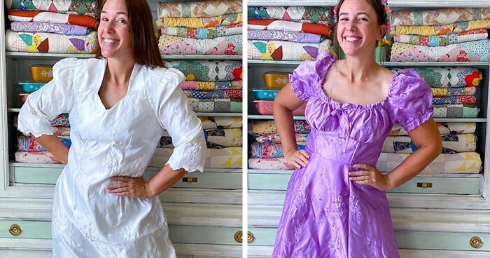 Woman Gives Second Chance To Thrifted Clothes That She Upcycles, And The Results Are Amazing (26 New Pics)