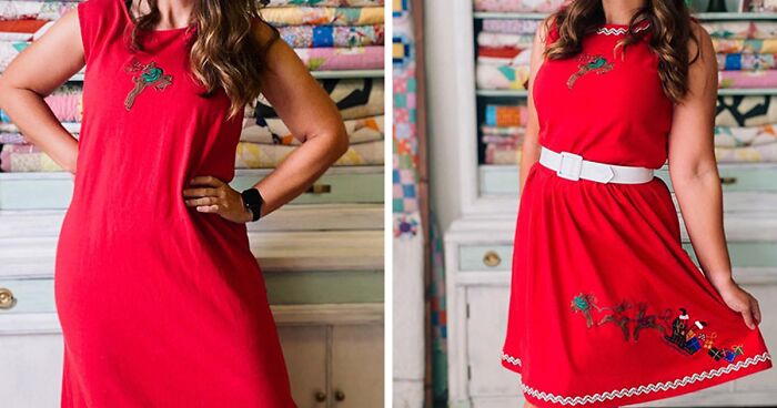 Woman Gives Second Chance To Thrifted Clothes That She Upcycles, And The Results Are Amazing (26 New Pics)