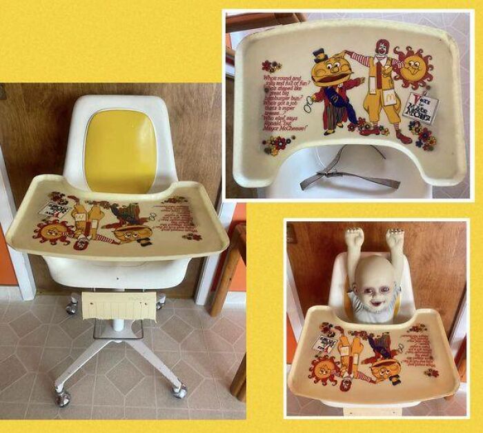 Definitely The Most Unexpected Thing That I Ever Found At A Thrift Store… A 1970’s Mcdonalds Rolling High-Chair