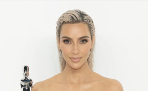 Kim Kardashian Poses In A Daring Latex Bodysuit And See-Through Skirt For Her 44th Birthday