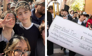 “Pandemonium”: Timothée Chalamet Crashes His Own Look-Alike Contest, Police Arrest At Least One