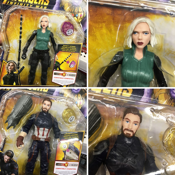 I Found Some New Avengers Infinity War Figures. "Derp" Black Widow And "Calm But Clearly Not Amused Steve" Captain America