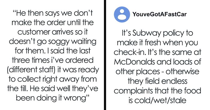 Customer Is Vexed About Subway Worker's Poor Customer Service Skills And A Possible Lie