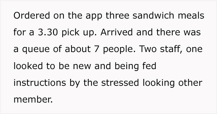 Person Thinks Sandwich Artist Was Gaslighting Them By Making App Order When They Came For Pickup