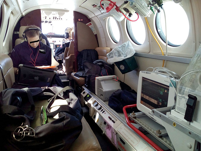 Not Quite The Cab, But The Inside Of Our Fixed-Wing Medevac Plane During A Routine Repatriation Flight Of A Neonate. A Beechcraft King Air 200