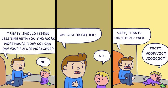 This Artist Illustrates The Struggles Of What Life Is Like When You're A Father (23 New Pics)