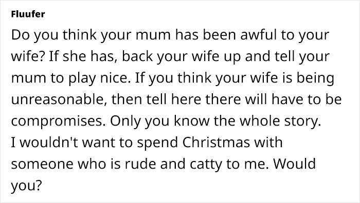 Man Annoyed Wife Won’t Have His Mom Over For Christmas, Netizens Actually Agree With The Wife