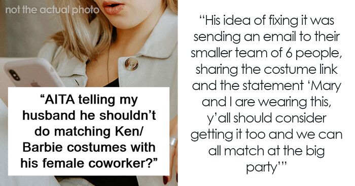 “It’s A Bad Idea”: Woman Feels Weird About Husband’s Halloween Costume Matching Female Colleague’s