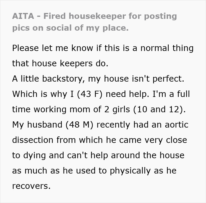 Unprofessional Housekeeper Roasts Client’s Home Online, Finds Herself Out Of A Job On Day One