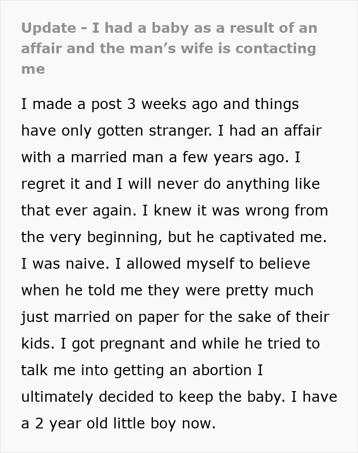 Cheater Husband Tries To Force Mistress To End Pregnancy, But Demands To Be “Dad” Years Later