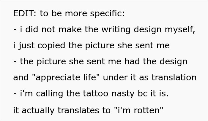 Woman’s First Tattoo Turns Out To Be A Fail As She Accidentally Gets A Gross Meme Inked On Her