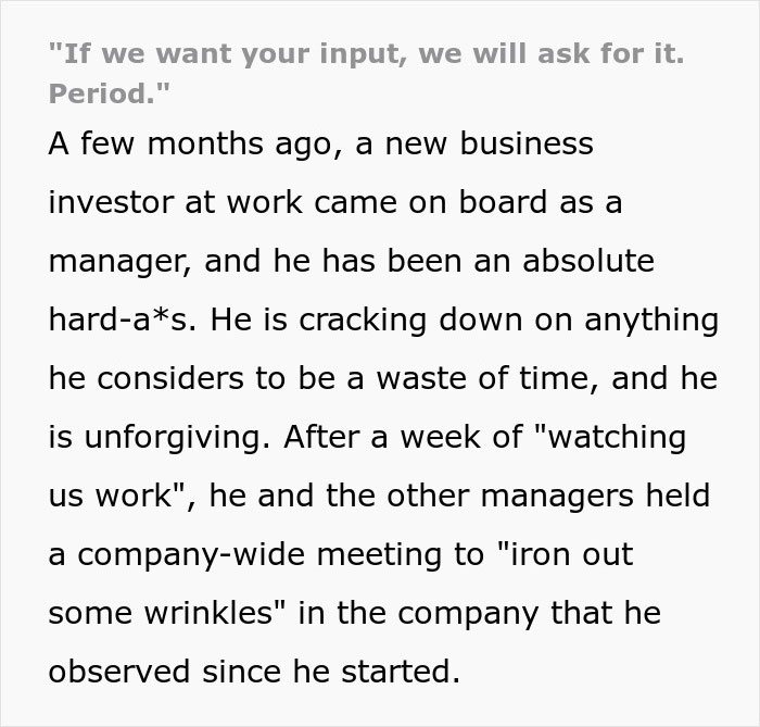 Boss Doesn’t Appreciate Man’s Input And Asks Him Not To Give It Again, It Backfires And Costs $10K