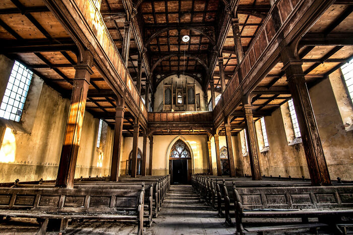 Abandoned Church In Poland With Unique Wooden Interior