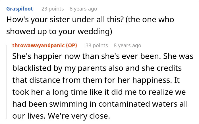 Old-School Parents Skip Daughter's Wedding Over Silly Tradition, She Bans Them From Seeing Her Child