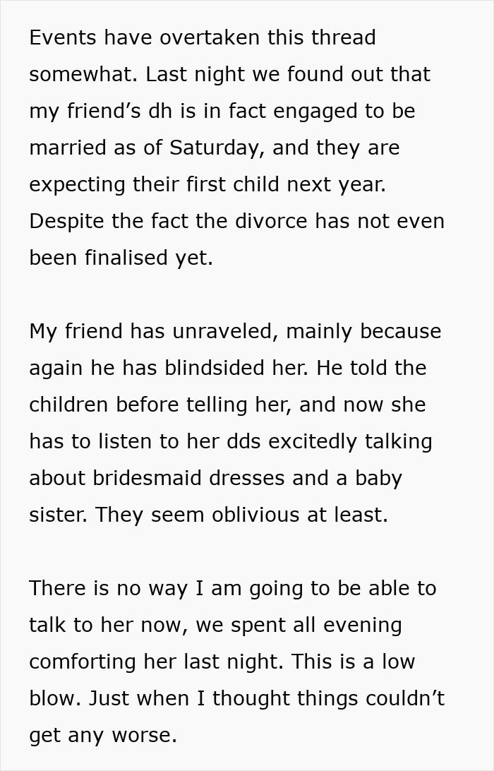 Woman Wonders What To Do About Her Friend, Who Became Overly Bitter After A Divorce