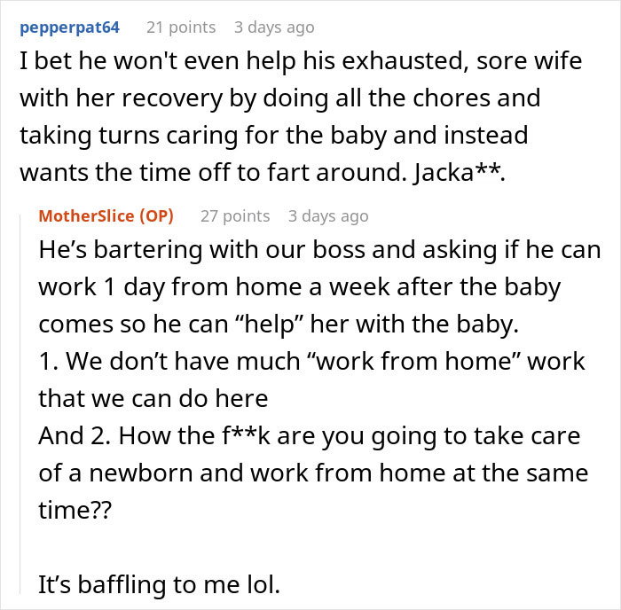 “My Coworker Is Mad I’m Quitting My Job Because It Interferes With Their Paternity Leave”