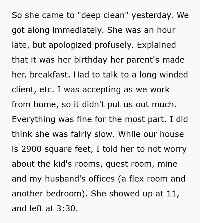 Unprofessional Housekeeper Roasts Client’s Home Online, Finds Herself Out Of A Job On Day One