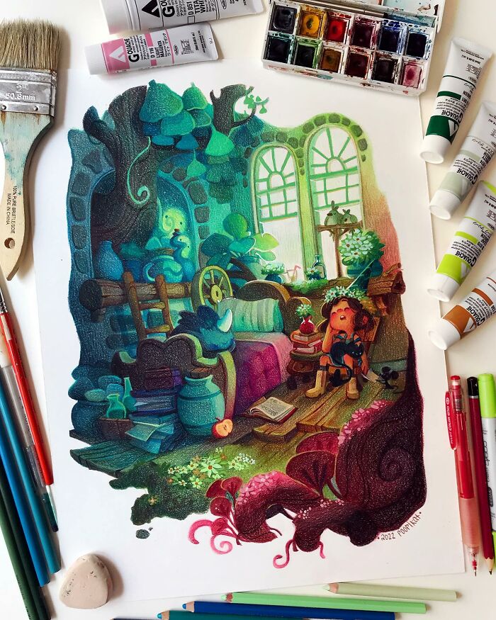 Step Into World Of Fantasy With 50 Magical Illustrations By Poopikatt