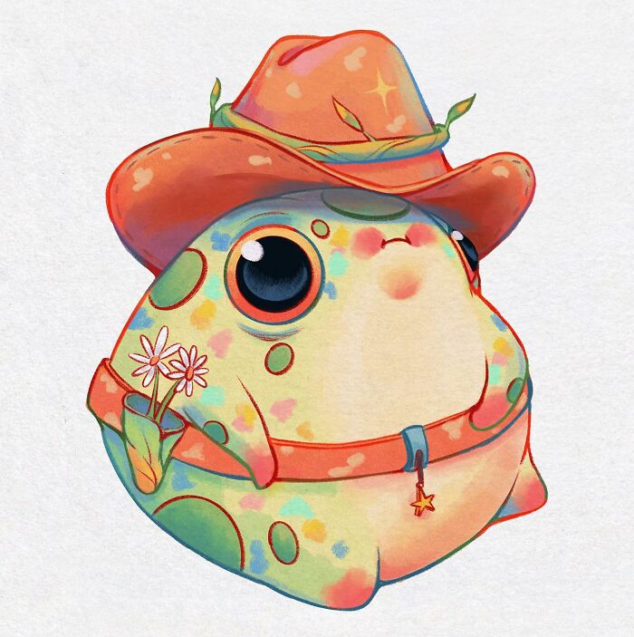 This Artist Created 40 Cute Frog Drawings