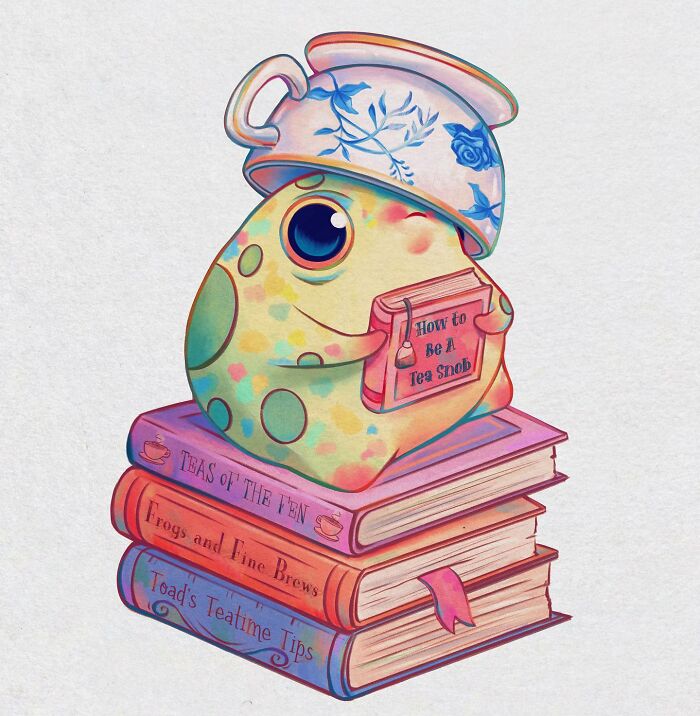 This Artist Created 40 Cute Frog Drawings