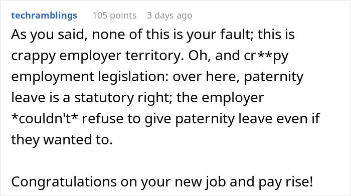 “My Coworker Is Mad I’m Quitting My Job Because It Interferes With Their Paternity Leave”