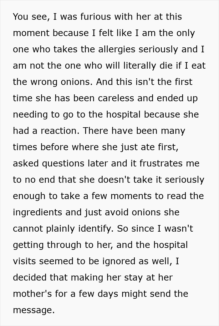 “[Am I Overreacting?] Wife Refuses To Take Her Allergies Seriously, So I Kicked Her Out”