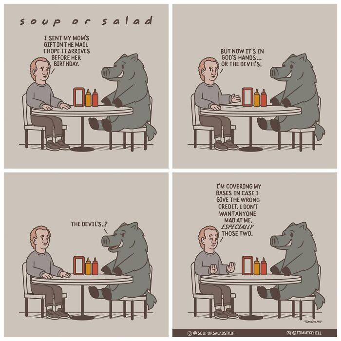 "Soup Or Salad" Comics By Tom Mike Hill