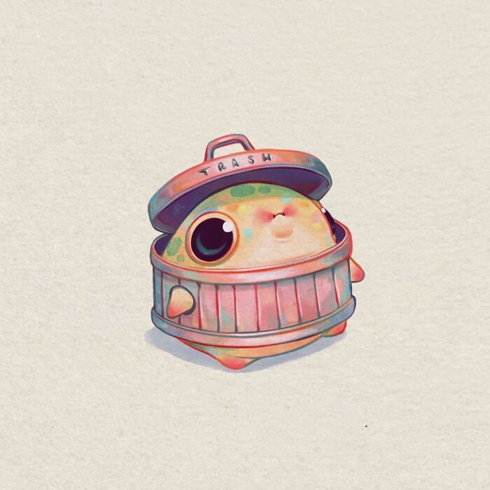 This Artist Created 40 Cute Frog Drawings