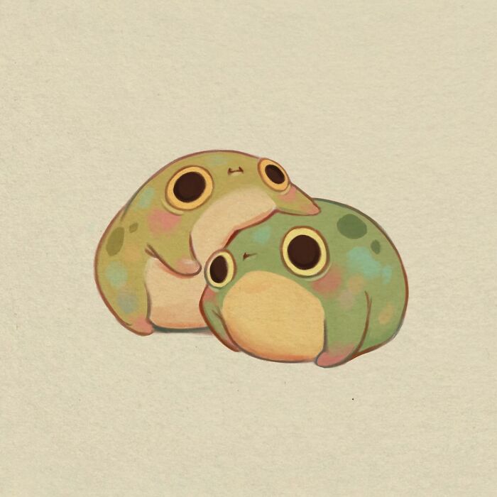 This Artist Created 40 Cute Frog Drawings