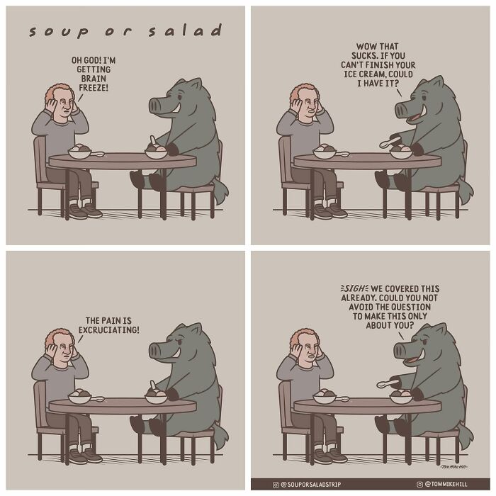 "Soup Or Salad" Comics By Tom Mike Hill