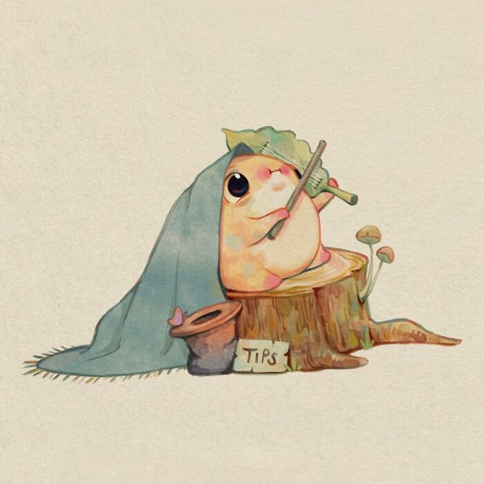 This Artist Created 40 Cute Frog Drawings