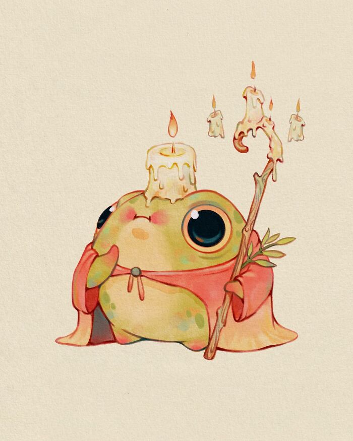 This Artist Created 40 Cute Frog Drawings