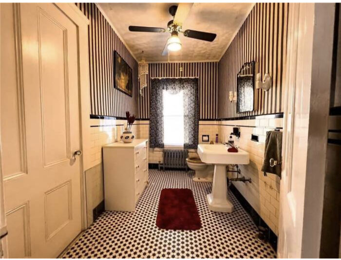 This Bathroom In This 1850's Home Is So Beautiful To Me