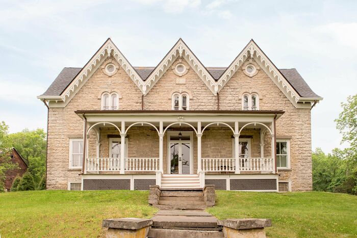 After Two Years Of Work And Several Teaser Posts To This Group, Sharing Pictures Inside And Out Of My 1800s Gothic Revival Stone House