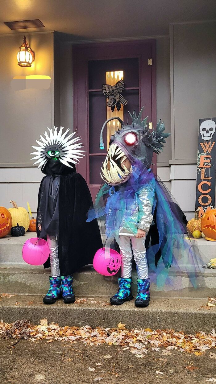 Halloween Costumes For The Kids: Angler Fish And A "Soul Eater"