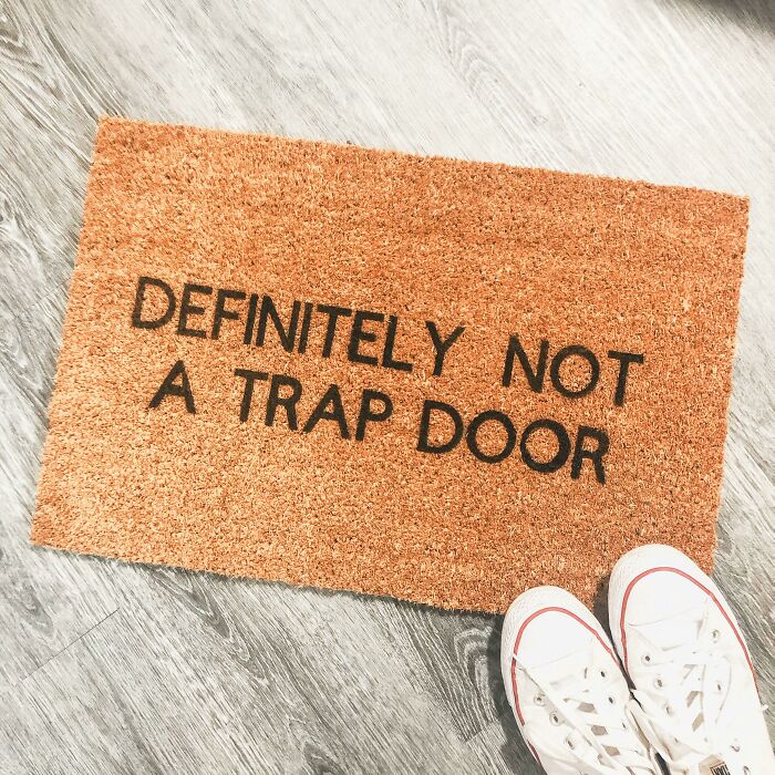 Not A Trap Door (Doormat) I Use My Cricut To Create The Stencil