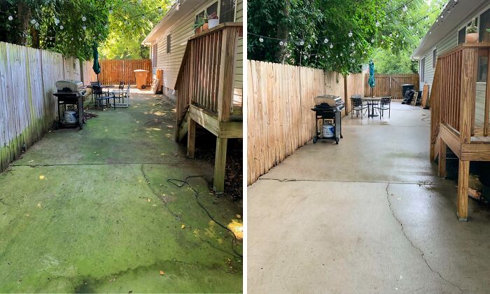 Showing Our Side Patio Some Love – So Satisfying!