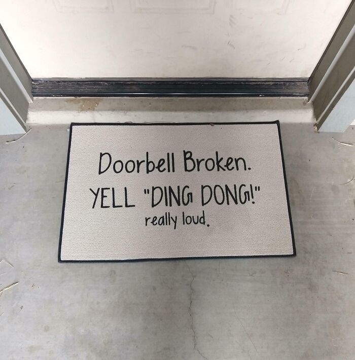 New Door Mat... Hoping The Amazon Delivery People Can Follow Directions