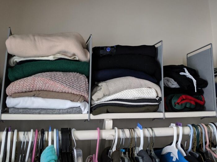 Maximize Your Rental's Closet Space And Keep Your Belongings Tidy With Shelf Divider Closet Organisers, A Customizable And Removable Solution That Helps You Make The Most Of Your Closet's Storage Potential