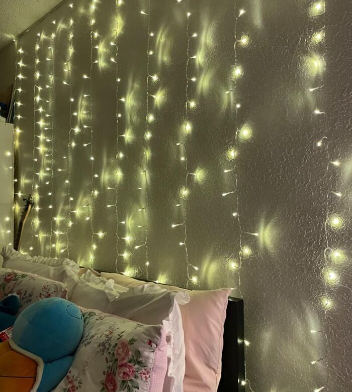 Transform Your Rental's Space Into A Cozy And Enchanting Oasis With A 300 LED String Light Curtain, A Magical And Easy-To-Install Solution That Adds Warmth And Ambiance To Any Room