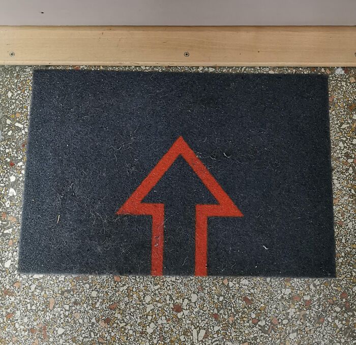 This Doormat That Looks Like A Reddit Upvote